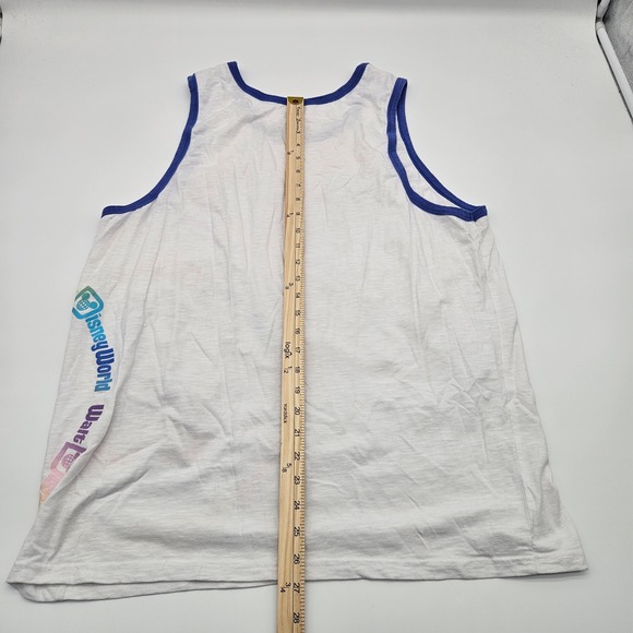 Disney Walt World Castle Tank Top Rainbow Logo Blue Trim Adult XL - Picture 4 of 6